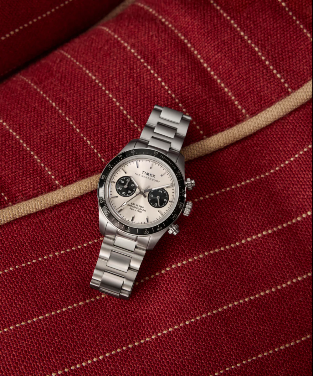 Waterbury Heritage Chronograph 39mm Stainless Steel Bracelet Watch - Image 8