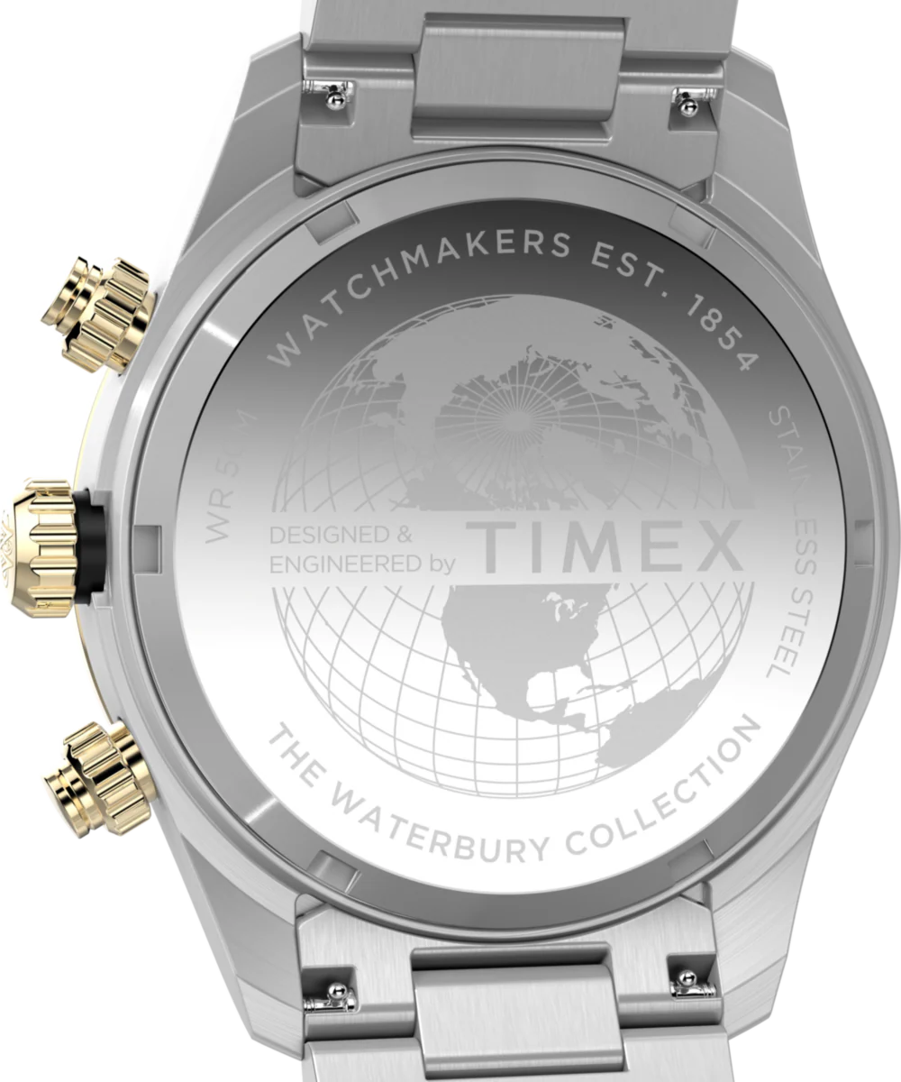 Waterbury Heritage Chronograph 39mm Stainless Steel Bracelet Watch - Image 6