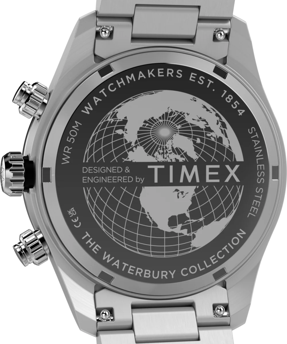 Waterbury Heritage Chronograph 39mm Stainless Steel Bracelet Watch - Image 5