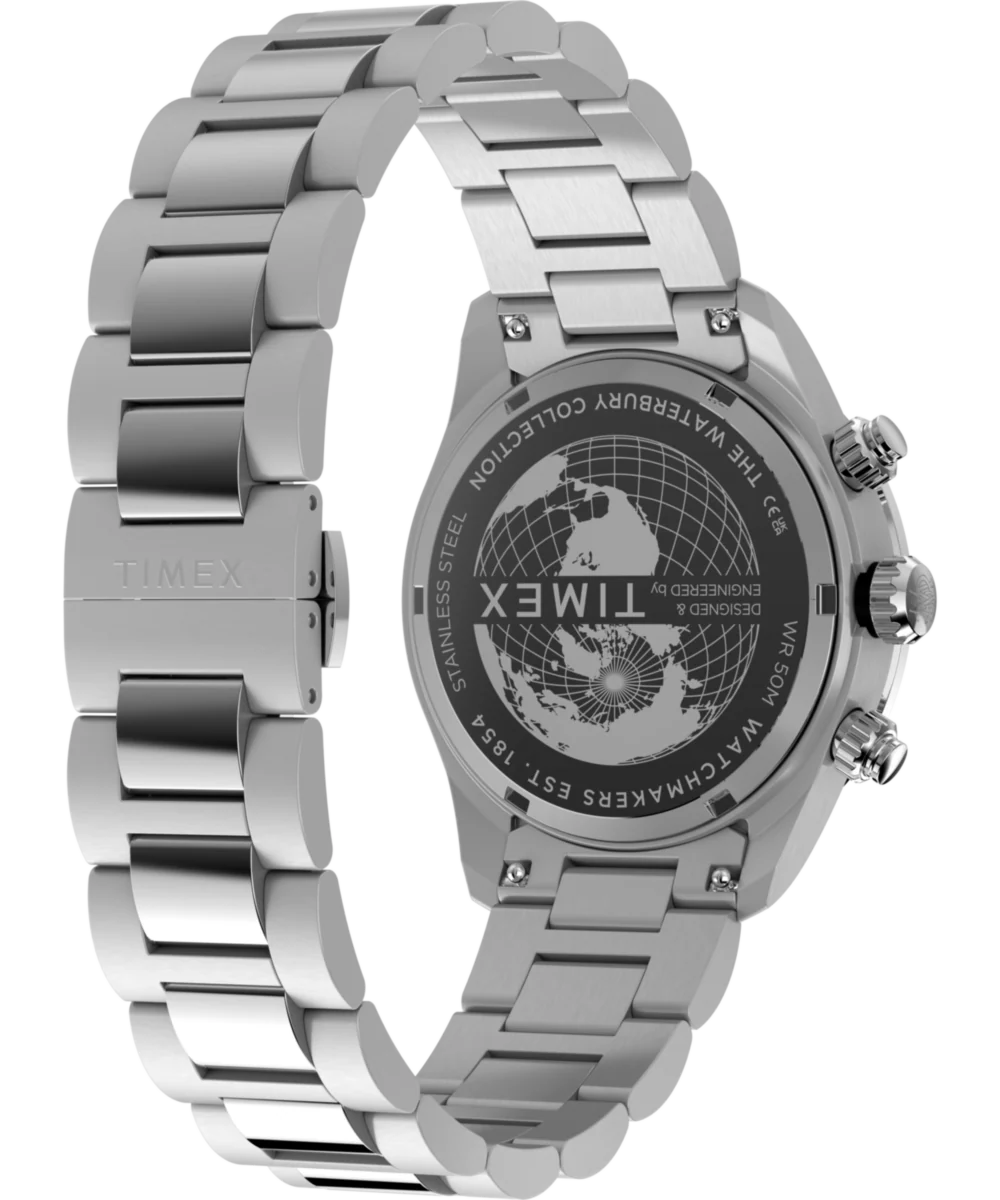 Waterbury Heritage Chronograph 39mm Stainless Steel Bracelet Watch - Image 6