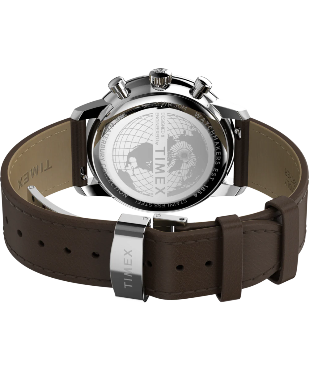 Waterbury Metropolitan Chronograph 41mm Leather Strap Watch - Image 6