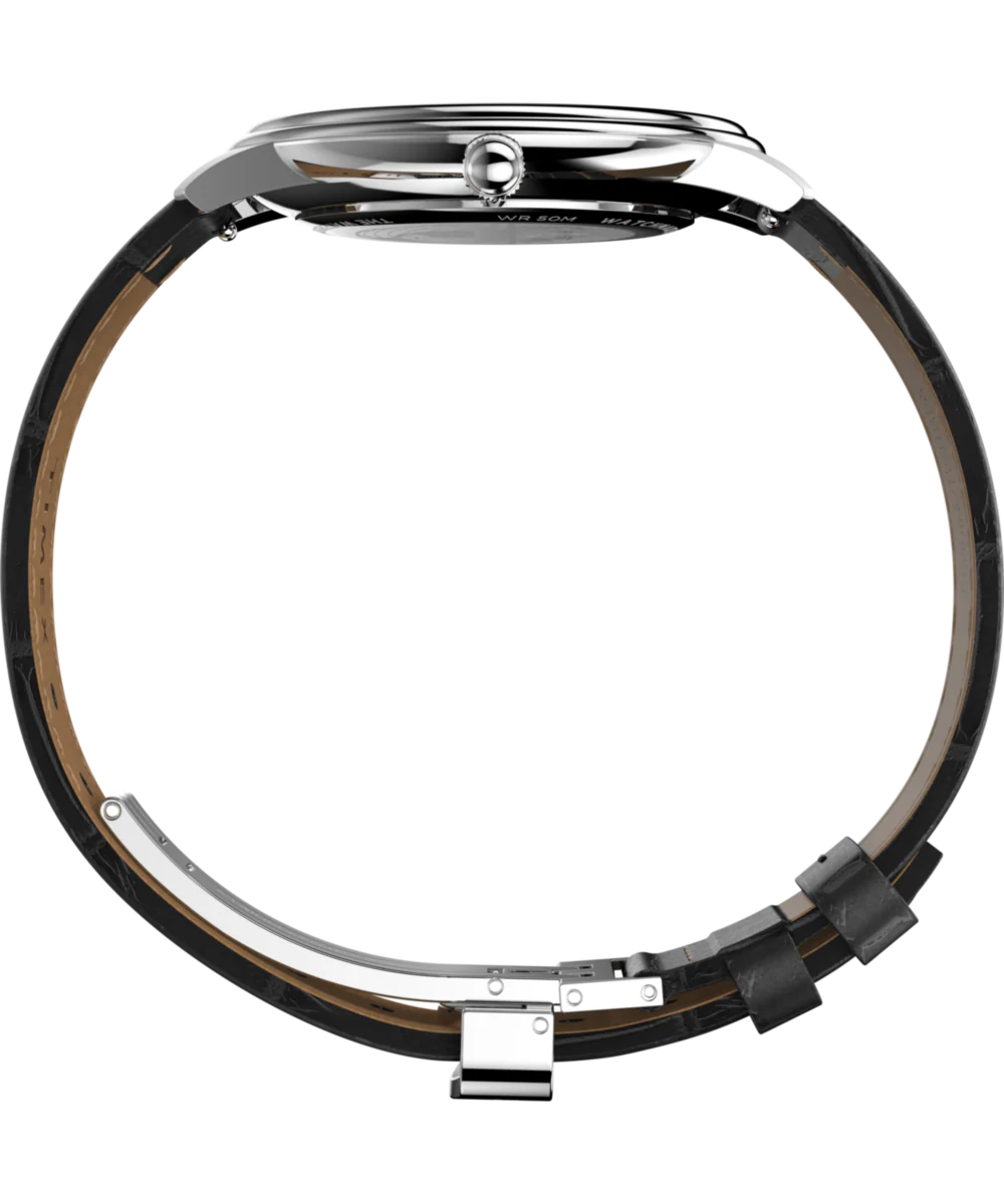 Waterbury Metropolitan Sub-Second 39mm Leather Strap Watch - Image 3
