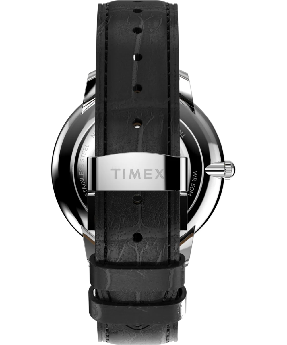 Waterbury Metropolitan Sub-Second 39mm Leather Strap Watch - Image 4