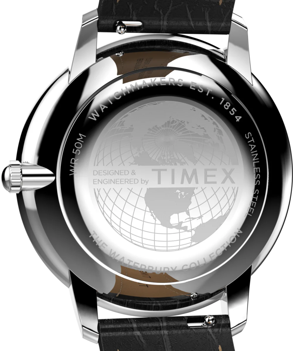 Waterbury Metropolitan Sub-Second 39mm Leather Strap Watch - Image 5