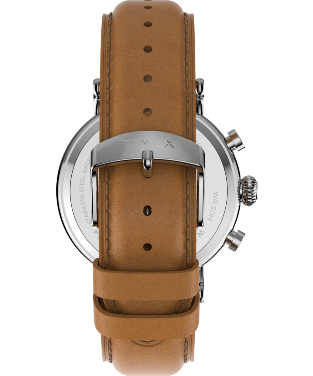 Waterbury Standard Chronograph 41mm Leather Strap Watch - Image 3