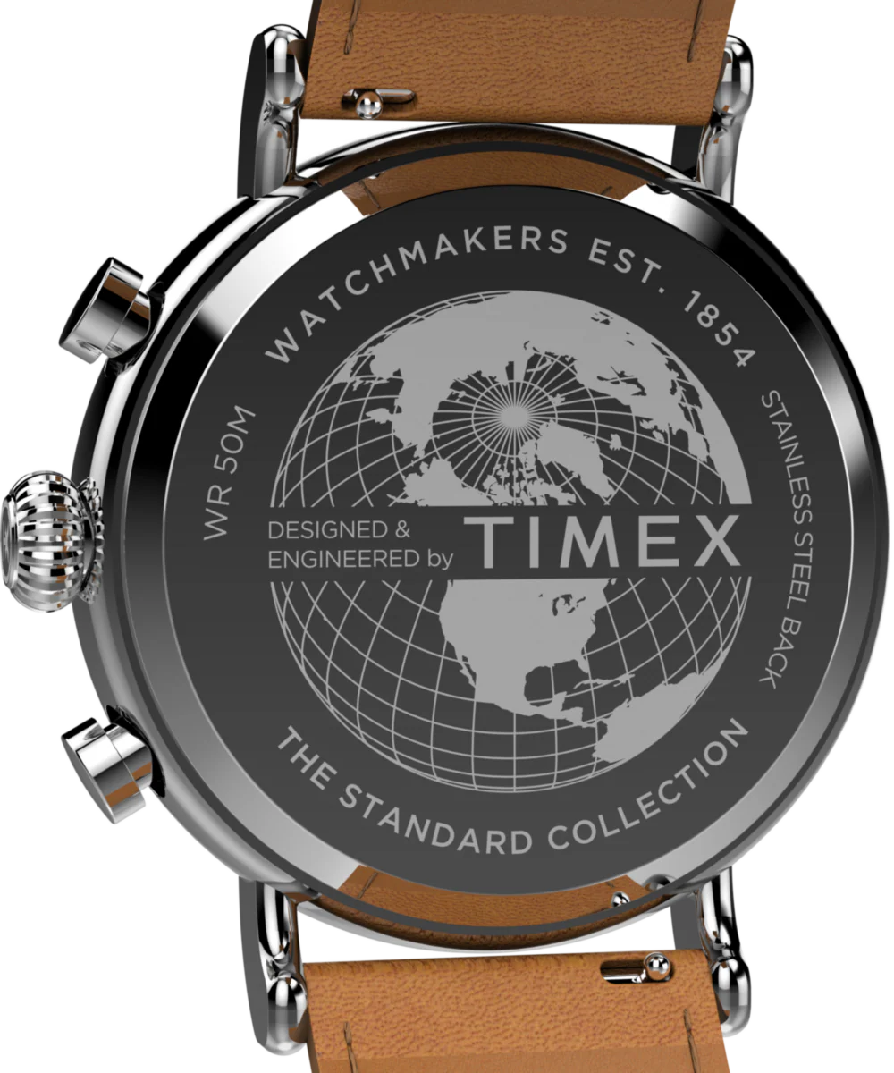 Waterbury Standard Chronograph 41mm Leather Strap Watch - Image 4