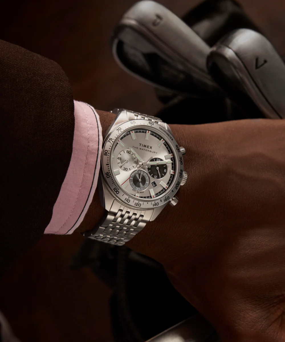 Waterbury Traditional Chronograph 41mm Stainless Steel Bracelet Watch - Image 2