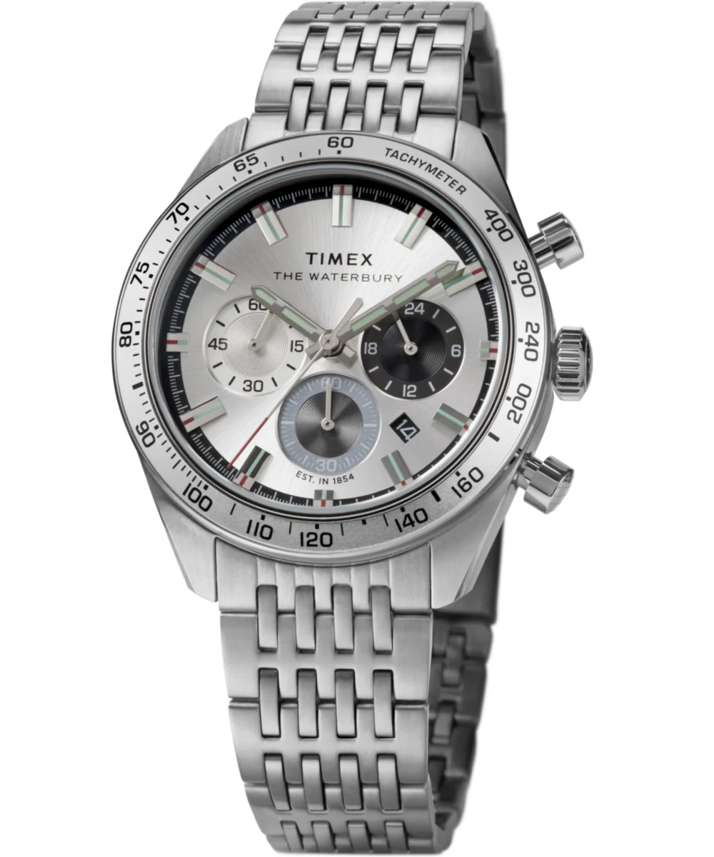 Waterbury Traditional Chronograph 41mm Stainless Steel Bracelet Watch - Image 7