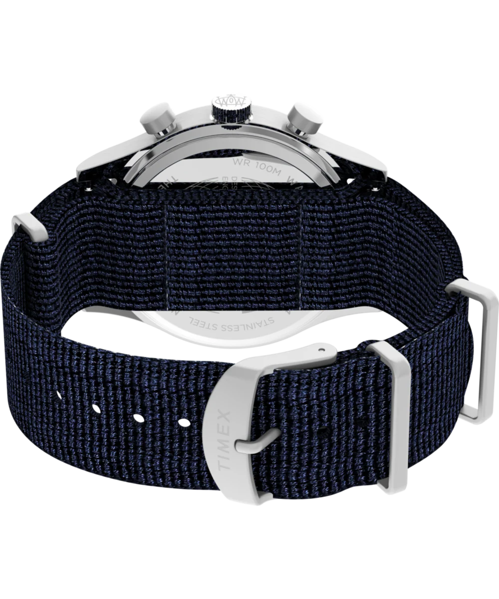 Waterbury Traditional Fly-Back Chronograph 43mm Fabric Strap Watch - Image 5