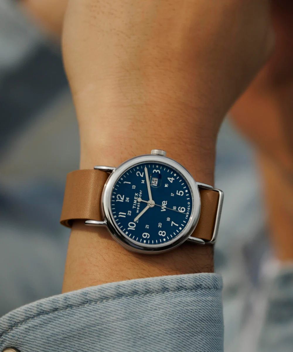 Weekender 40mm Leather Strap Watch - Image 4