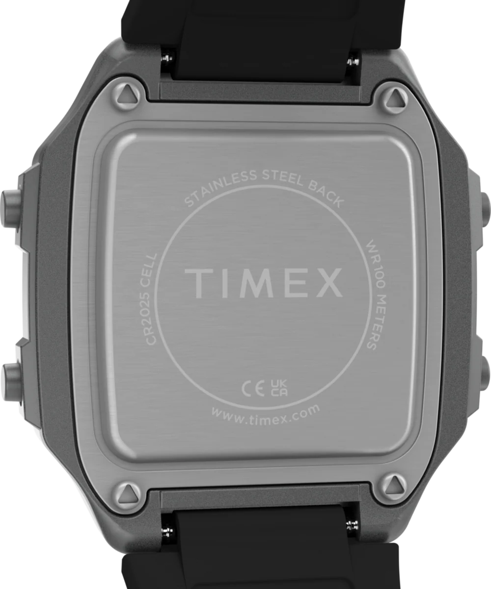 World Time Digital 40mm Resin Strap Watch - Image 4