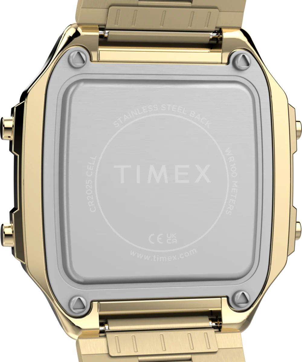 World Time Digital 40mm Stainless Steel Bracelet Watch - Image 4