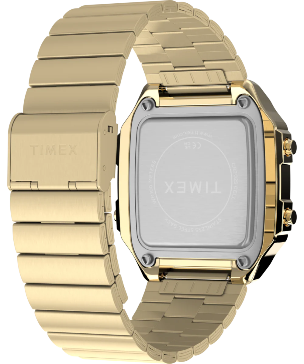 World Time Digital 40mm Stainless Steel Bracelet Watch - Image 5
